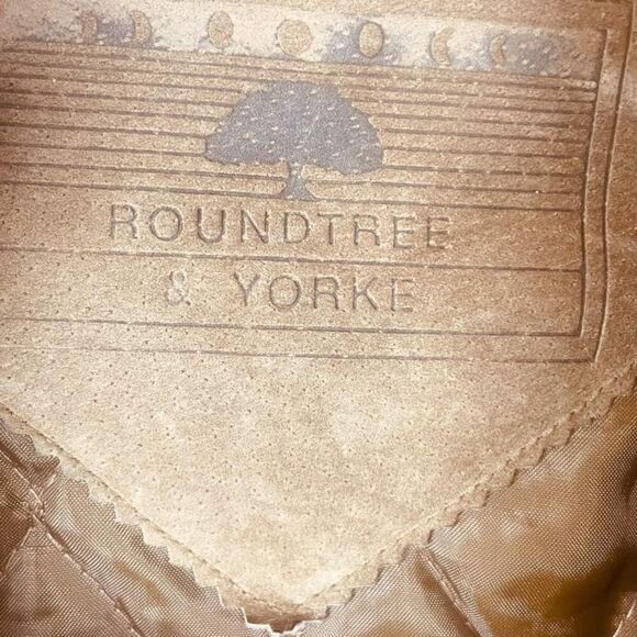 Roundtree & Yorke | Tan Suede Leather Bomber Jacket Size L | EUC - Picture 10 of 12